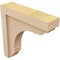 Ekena Millwork 3"W x 12"D x 12"H Thin Warren Rough Cedar Woodgrain TimberThane Corbel, Primed Tan CORUR03X12X12WARRCPR - alternate 4